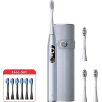 oclean X Pro Digital S silber + Aufsteckbürsten 4 St. + Reiseetui