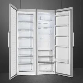 Smeg FS18EV3HX Side-by-Side (390 l, 0 mm hoch, Silber)