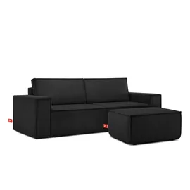 Konsimo Hocker Napi 83 x 45 x 83 cm Schwarz