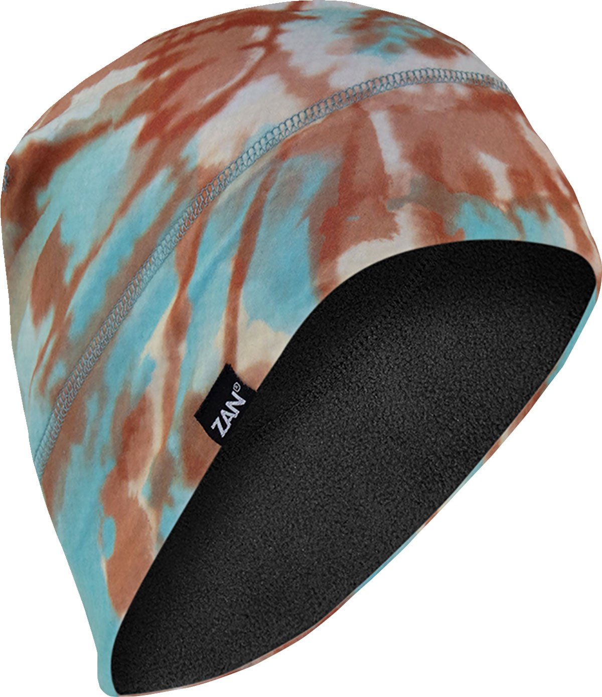 Zan Headgear SF Fleece Natural Tie Dye, casque bonnet - Bleu/Marron - Taille Unique