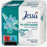 Jessa Ultra Binden Active Shape, 16 Stuck - Sicherer Halt & Flexibilit fur aktive Tage. Jessa, Ultra Binden, Active Shape, Damenbinden, Hygiene, Monatsbinden, Flugelbinden, sicherer Halt