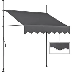 Garden Pleasure Klemmmarkise B300xH300cm Markise klemmbar Balkon Terrasse