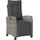 vidaXL Gartensessel 58,4 x 69,7 x 93 cm grau mit Fußteil