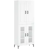 vidaXL Highboard Hochglanz-Weiß 69,5x34x180 cm Holzwerkstoff 69,5x180cm (3199619)