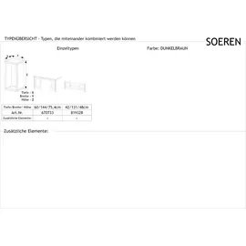 Home Affaire Schreibtisch Soeren Kiefer massiv / Braun