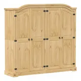 vidaXL Kleiderschrank 194x52x186 cm Massivholz Kiefer