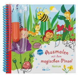 Ausmalen mit dem magischen Pinsel. Natur
