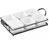 Ladelle Servier-Set 62356, Metall und Porzellan, (6-tlg) weiß