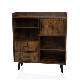 hjh living Myrdal 80 x 90 x 30 cm Braun/Schwarz