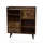 hjh living Myrdal 80 x 90 x 30 cm Braun/Schwarz