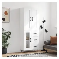 VidaXL Highboard Weiß 69,5x34x180 cm Holzwerkstoff