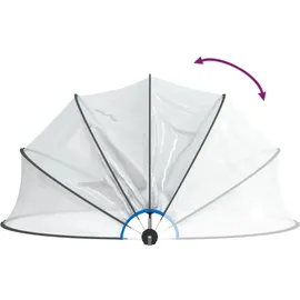 vidaXL Pool-Kuppel Rund transparent 406x203 cm