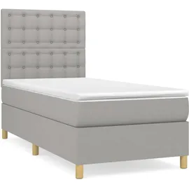 vidaXL Boxspringbett 100 x 200 cm Hellgrau