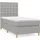 vidaXL Boxspringbett 100 x 200 cm Hellgrau