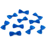 10 Stück Satinschleifen 4cm x 2cm (blau 352 / königsblau/royalblau) // Fertigschleifen Deko Dekoschleifen Scrapbooking Minischleifen Schleifen Satin Band Applikationen Streudeko