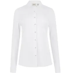 Bluse "COTTON TEC" 136 langarm - L - Weiß