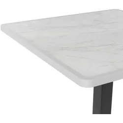 Gastro Outdoor Terrassentisch Borkum | 60x60 cm | Resalit Marmor Creme