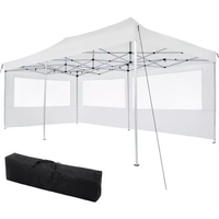 Tectake Faltpavillon 3 x 6 m inkl. 2 Seitenteile weiß