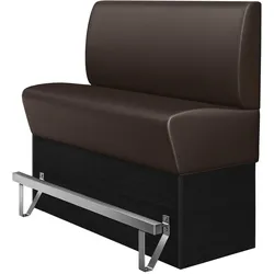 Gastro Hochbank | Braun | B:H 100 x 133 cm | Glatt | Leder | Bistro Hochbank, Thekenbank