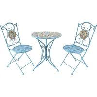 Hti-Living Bistro Set 3-tlg. Blau