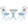 Hti-Living Bistro Set 3-tlg. Blau