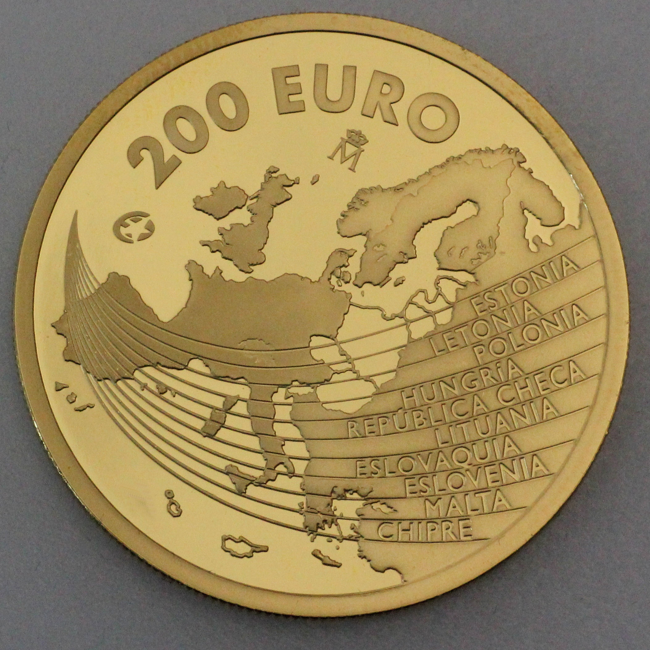 Goldmünze 200 Euro-2004 EU-Erweiterung (Spanien)