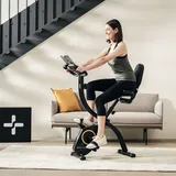 SportPlus I Heimtrainer I X-Bike, Hometrainer, Fahrrad klappbar für Zuhause, Rückenlehne, 8 Stufen, App Kompatibilität, schwarz, bis 100 kg, SP-...