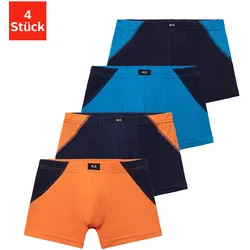 H.I.S Boxer »Boxershorts für Jungen«, (Packung, 4 St.), mit coolem Colorblocking für einen sportlichen Auftritt H.I.S marine-blau, blau-marine, orange-marine, marine-orange 122/128
