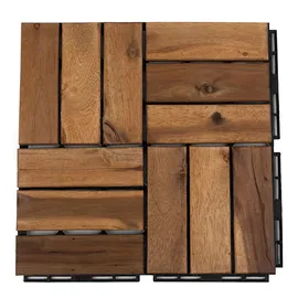 ETC Shop Holzfliese Akazie 30 x 30 cm 20 St.