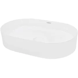 ECD Germany Oval Aufsatzwaschbecken 60,5 x 38 x 12,5 cm