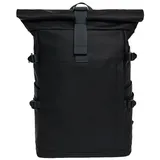 MIRROSI Rucksack Damen- und Herren-Tagesrucksack, großes Volumen XL: 19–25 L (32x48x14cm, Wasserdicht), aus hochwertigem Kunstleder, Rucksack, Daypack schwarz