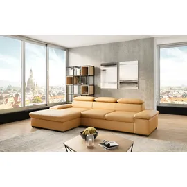 sit&more Ecksofa SIT & MORE "Alcudia L-Form", gelb (curry), B:286cm H:73cm T:174cm, Sofas, Ecksofa, wahlweise mit Bettfunktion