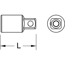 KS Tools Reduzierstück Antrieb 1/2 (12,5 mm) 40 mm
