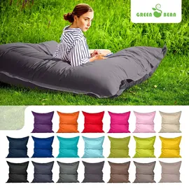 Green Bean Riesensitzsack Anthrazit, Textil, Füllung Styroporkugeln, Rechteckig, 120x25x160 cm, Hergestellt in Deutschland, Wohnzimmer, Hocker, Sitzsäcke, XXL Sitzsäcke
