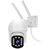 HiKam A9 2023 Gen, PT Überwachungskamera Aussen mit Personenerkennung, Ultra HD 2K Auflösung, Kabellose IP WLAN Outdoor Kamera Schwenkbar mit Sirene, Nachtsicht, 2-Wege Audio,App,IP66 Wasserdicht