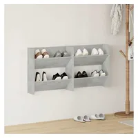 vidaXL Wand-Schuhschrank 60 x 18 x 60 cm betongrau