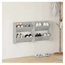vidaXL Wand-Schuhschrank 60 x 18 x 60 cm betongrau