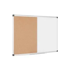 Bi-Office Kombitafel 90 x 60 cm braun/weiß