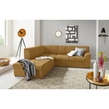 DOMO collection Ecksofa DOMO COLLECTION "Topper zeitlos elegant, kompakte Stellmaße, OTTOs Choice, L-Form", gelb (senf), B:237cm H:78cm T:200cm, Sofas, Ecksofa, mit Ottomane, wahlweise mit Schlaffunktion