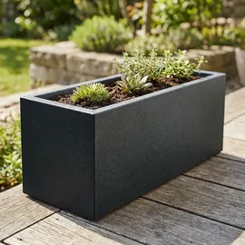 ethick Blumentopf Rechteckig 58 x 26 x 26 cm Anthrazit