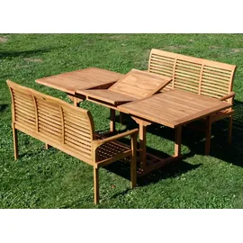 aleos Teak Set 7-tlg. Braun