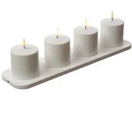 uYuni LED Kerzen 4 St. 6,8 cm weiß