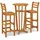 vidaXL Gartenbar Set 3-tlg. Braun