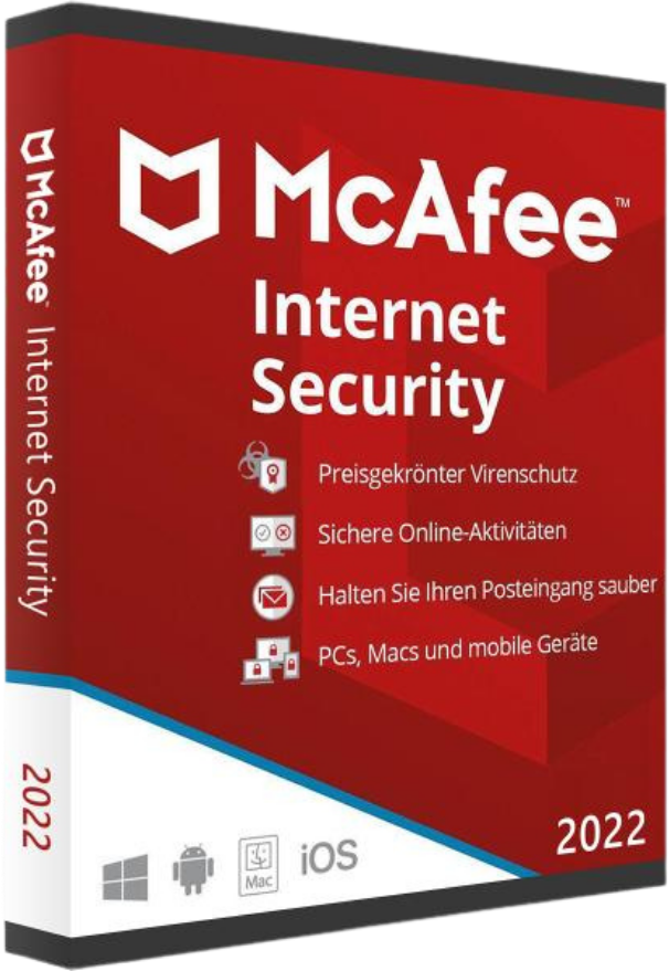 McAfee Internet Security  ; 1 Gerät 1 Jahr