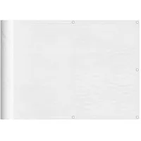 vidaXL Balkon-Sichtschutz Weiß 75x700 cm 100 % Polyester-Oxford