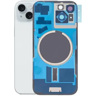 Akkudeckel Backcover für iPhone 15 Blau Magnet Metallplatte, #AS137372