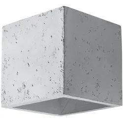 Licht-Erlebnisse Graue Wandleuchte eckig Beton Up Down wohnlich G9 BRUCCIA Wohnzimmer Flur Wandlampe Betonlampe, NI1/1/0106