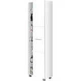 WELLTIME Portofino Hochschrank 45 x 185 x 35 cm Weiß Kunststoff/Metall/MDF/Spanplatte/Massivholz