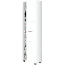 WELLTIME Portofino Hochschrank 45 x 185 x 35 cm Weiß Kunststoff/Metall/MDF/Spanplatte/Massivholz