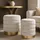 lookway Pouf-Set MIRELLE 40 x 45 x 40 cm Beige